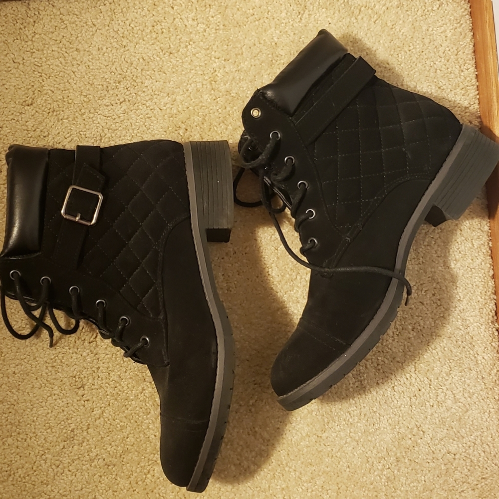 Adriana Black Suade Ankle Boots!